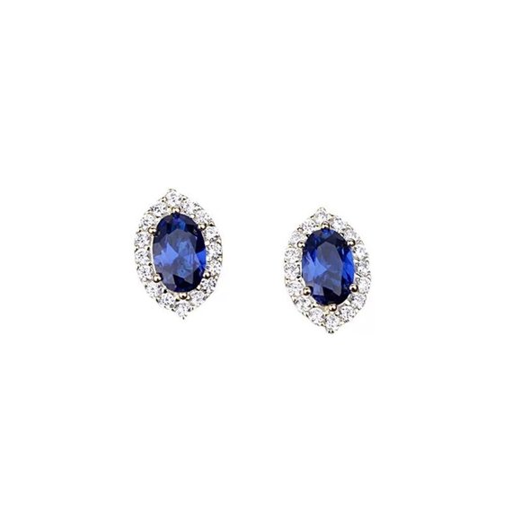 Beautiful Sapphire S925 Dainty Earrings - Picture 2 of 8